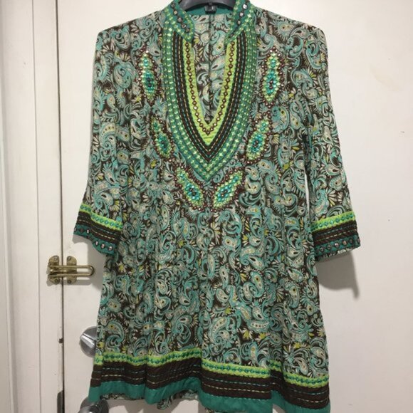 BARBARA GERWIT EMBELLISHED TALL BLOUSES SIZE S - Picture 2 of 7